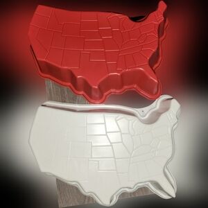 1996 Jell-O USA United 48 States Map Molds
